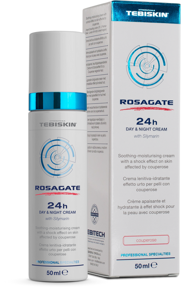 ROSAGATE® 24h DAY & NIGHT CREAM Raminamasis ir drėkinamasis kremas nuo kuperozės kenčiančiai odai