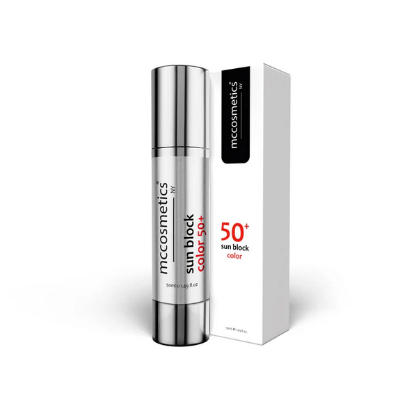 MCcosmetics Sun block SPF50+ color - apsaugantis, drėkinantis kremas su atspalviu